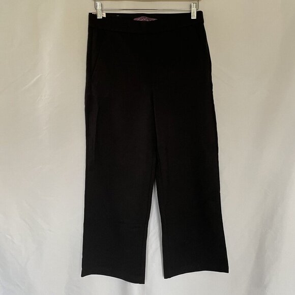 NWT Gloria Vanderbilt Womens Black Trousers M business casual style - Picture 1 of 8